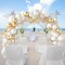 White Sand Gold Balloons Garland Arch Kit 60pcs 12inch Sand White and Metallic Gold Balloon Kit for Birthday Anniversary Celebrations and Boho Wedding Party